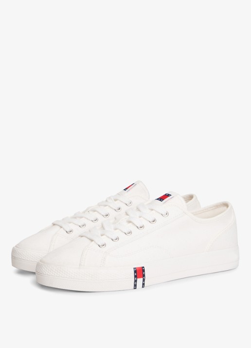 Tommy Hilfiger Sneaker met logo - detail gebroken wit