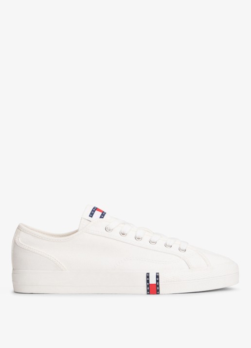 Tommy Hilfiger Sneaker met logo - detail 4 gebroken wit