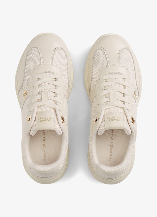 Tommy Hilfiger Sneaker met logo - detail 3 creme
