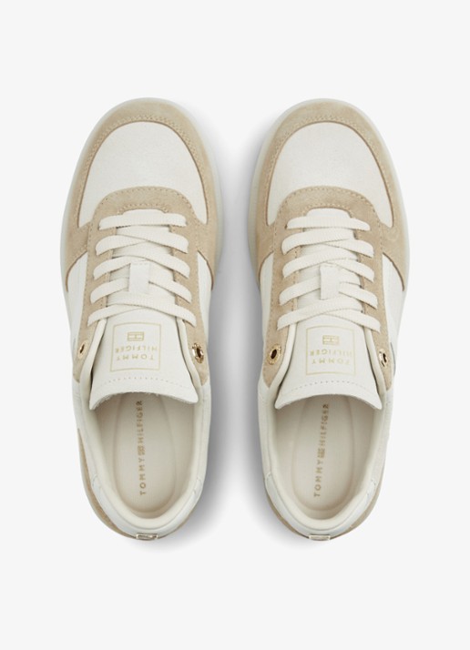 Tommy Hilfiger Sneaker met logo - detail 6 creme