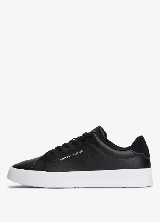 Tommy Hilfiger Sneaker met logo - voorkant zwart