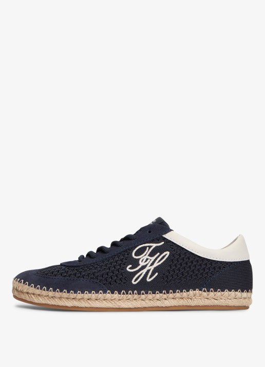 Tommy Hilfiger Sneaker met opengewerkt dessin - detail 4 donkerblauw