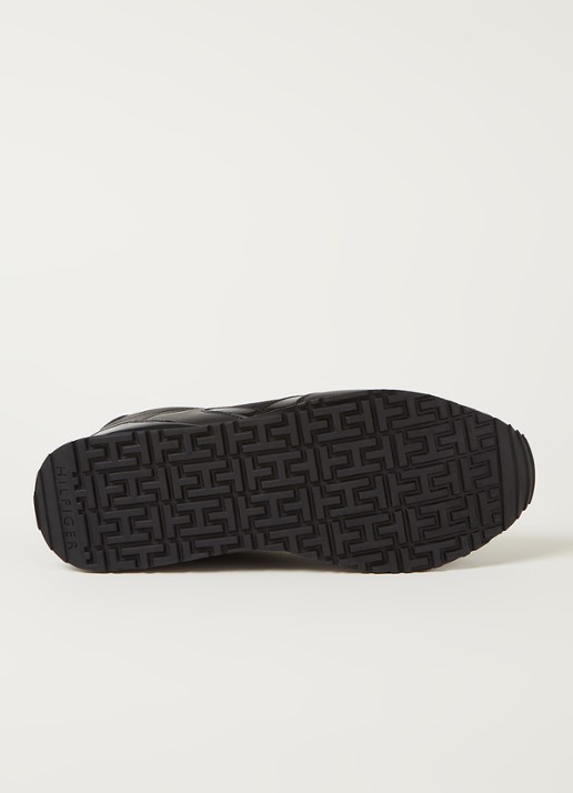 Tommy Hilfiger Sneaker met sleehak van leer - detail 4 zwart