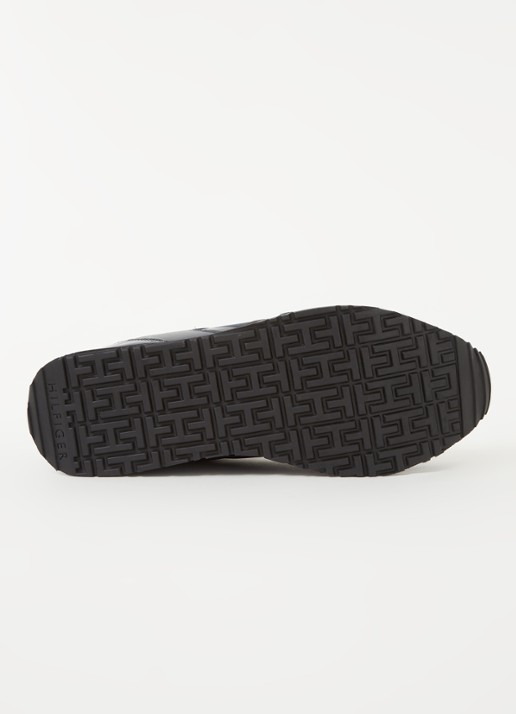 Tommy Hilfiger Sneaker met sleehak van leer - detail 3 donkerblauw