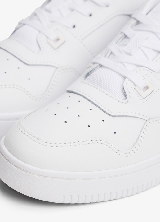 Tommy Hilfiger Sneaker van leer met logo - detail 3 wit