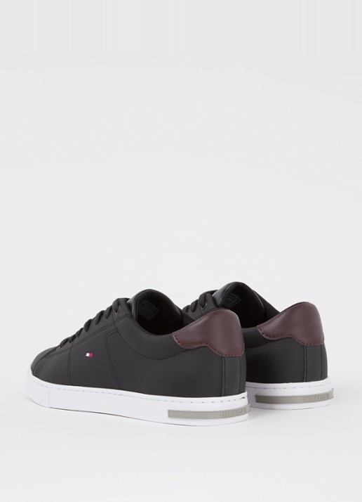 Tommy Hilfiger Sneaker van leer - achterkant 5 zwart