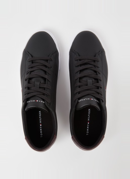 Tommy Hilfiger Sneaker van leer - detail 3 zwart