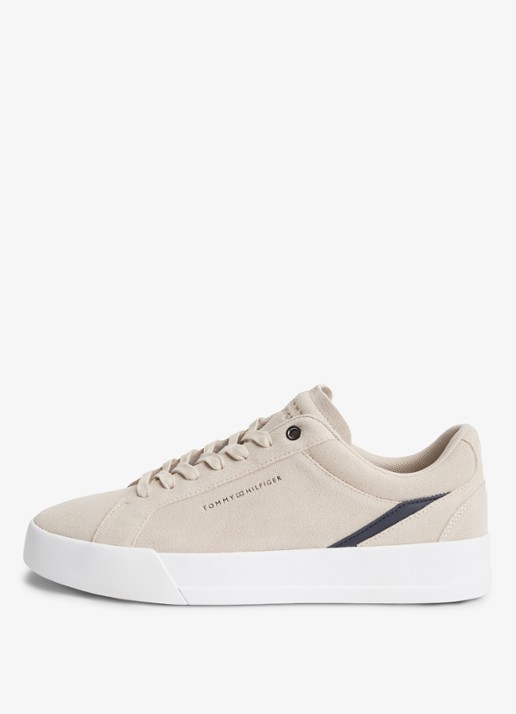 Tommy Hilfiger Sneaker van leer - detail 4 beige