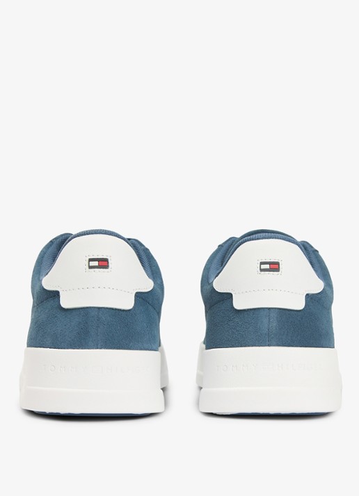 Tommy Hilfiger Sneaker van suède - achterkant 5 kobaltblauw