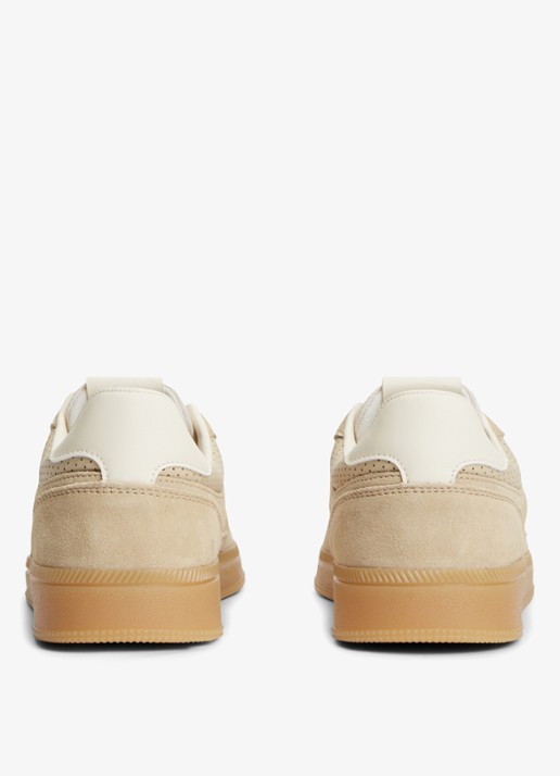 Tommy Hilfiger Sneaker van suède - achterkant beige