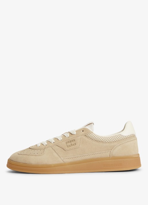 Tommy Hilfiger Sneaker van suède - detail 6 beige
