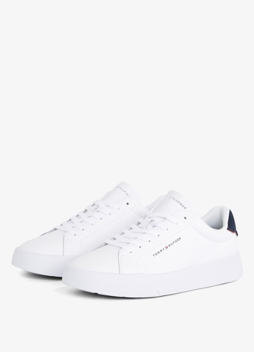 Tommy Hilfiger Sneakers van leer - detail 5 wit