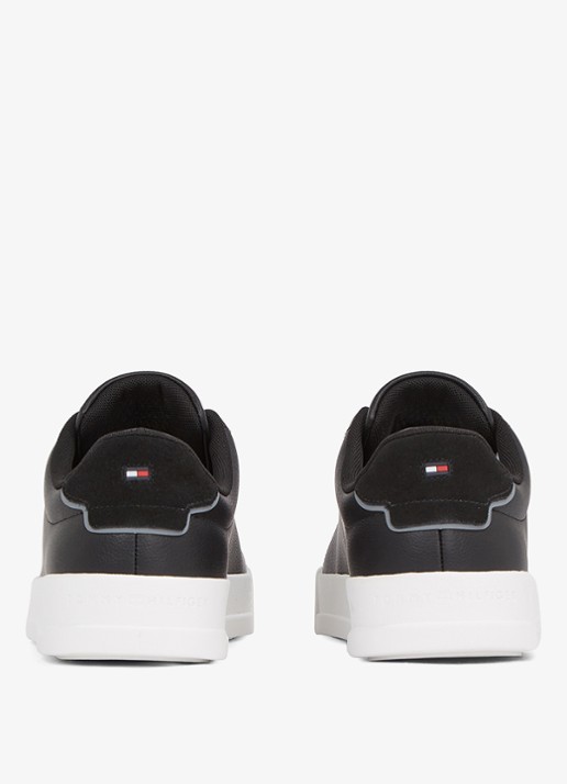 Tommy Hilfiger Sneakers van leer - achterkant zwart