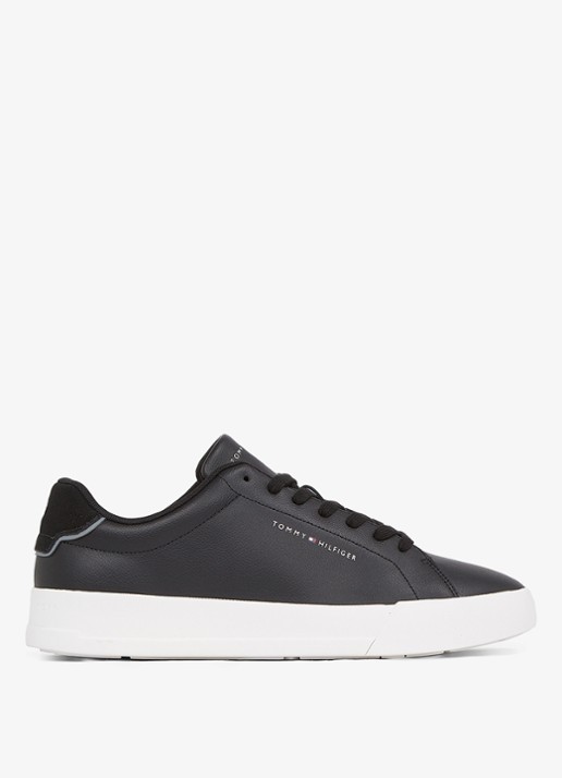 Tommy Hilfiger Sneakers van leer - detail 6 zwart