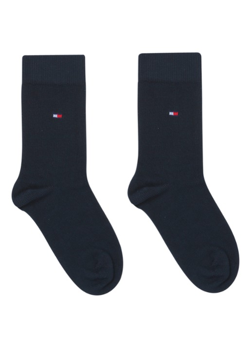 Tommy Hilfiger Sokken 2-pack met merklogo - voorkant donkerblauw