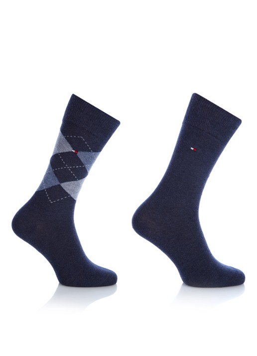 Tommy Hilfiger Sokken in 2-pack - voorkant donkerblauw