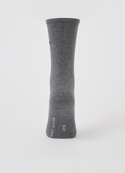 Tommy Hilfiger Sokken in 2-pack - voorkant 2 middengrijs