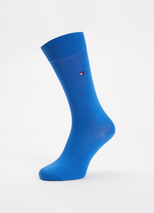Tommy Hilfiger Sokken in katoenblend met logo in 2-pack - detail kobaltblauw