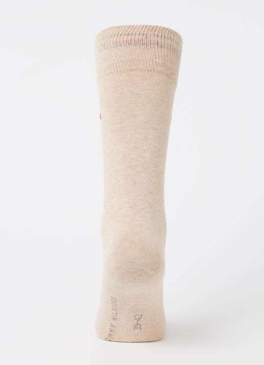 Tommy Hilfiger Sokken in uni in 2-pack - voorkant 3 beige