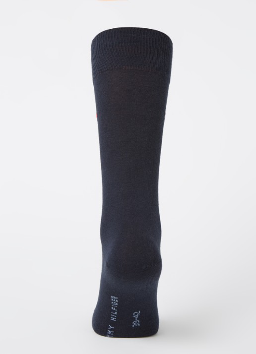 Tommy Hilfiger Sokken in uni in 2-pack - voorkant 2 donkerblauw