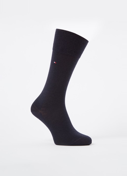 Tommy Hilfiger Sokken in wolblend - voorkant donkerblauw