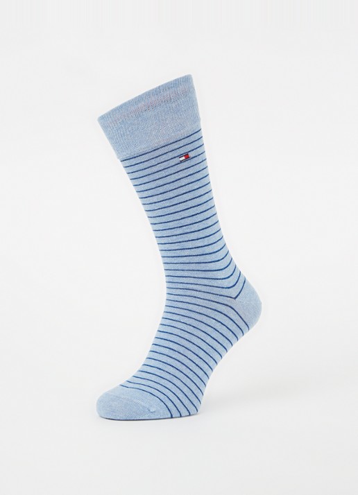 Tommy Hilfiger Sokken met streepprint in 2-pack - detail lichtblauw