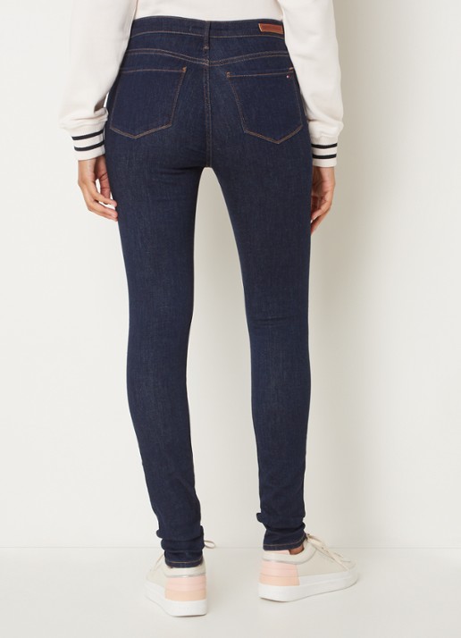 Tommy Hilfiger Steffie mid waist skinny jeans met donkere wassing - achterkant 3 indigo