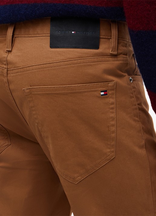 Tommy Hilfiger Straight fit chino met paspelzakken - detail 4 orange