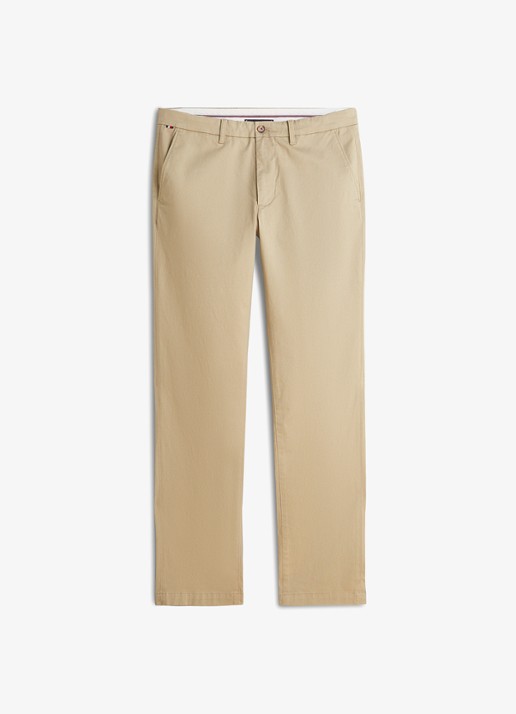 Tommy Hilfiger Straight fit chino met steekzakken - voorkant 2 beige