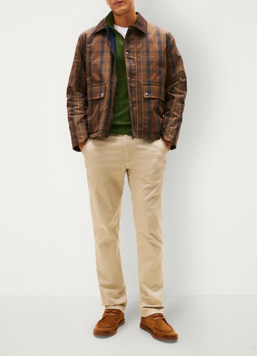 Tommy Hilfiger Straight fit chino met steekzakken - voorkant 3 beige
