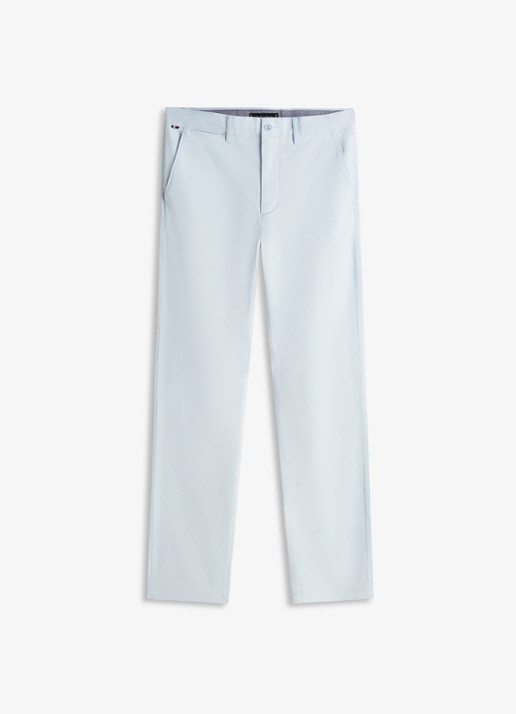 Tommy Hilfiger Straight fit chino met steekzakken - voorkant lichtblauw