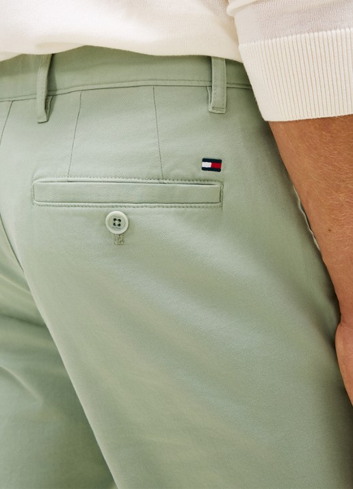 Tommy Hilfiger Straight fit chino met steekzakken - detail 5 lichtgroen