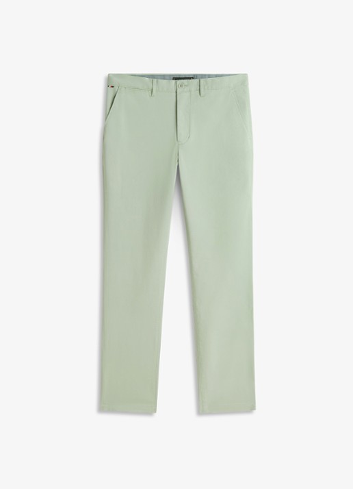 Tommy Hilfiger Straight fit chino met steekzakken - voorkant 2 lichtgroen