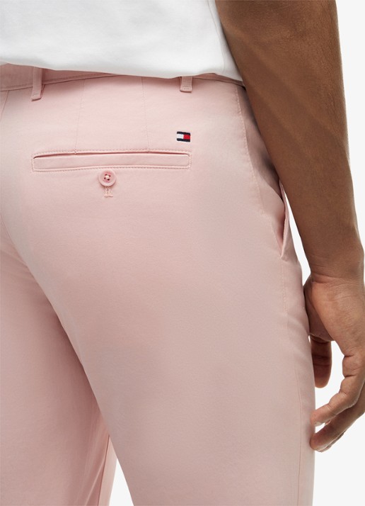 Tommy Hilfiger Straight fit chino met steekzakken - detail 5 roze