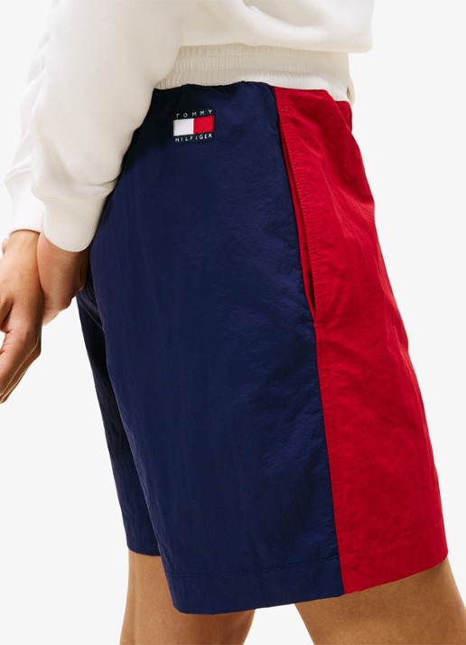 Tommy Hilfiger Straight fit korte broek met logo en steekzakken - detail 4 rood