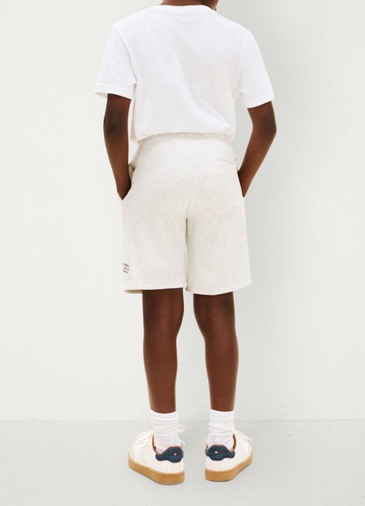 Tommy Hilfiger Straight fit korte joggingbroek met steekzakken - achterkant lichtgrijs