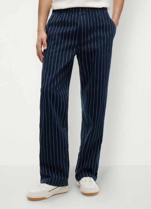 Tommy Hilfiger Straight fit pantalon met krijtstreep