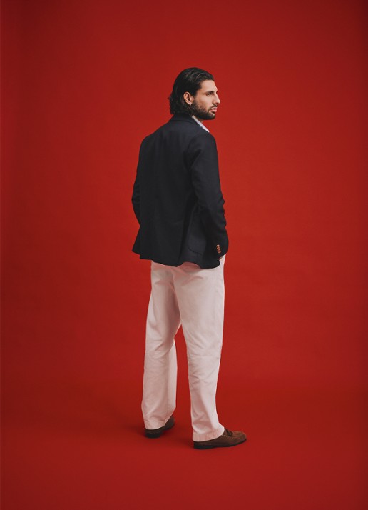 Tommy Hilfiger Straight fit pantalon met steekzakken - detail 5 ivoor
