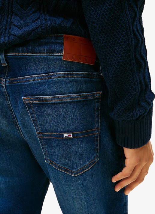 Tommy Hilfiger Straight leg jeans met medium wassing - detail 3 denim