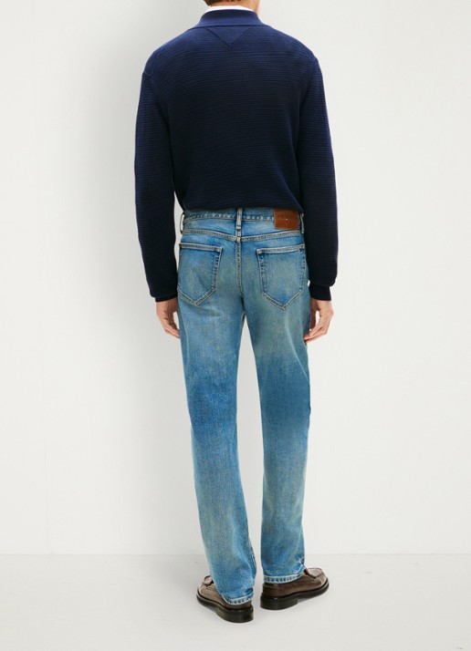 Tommy Hilfiger Straight leg jeans met steekzakken - achterkant 5 denim
