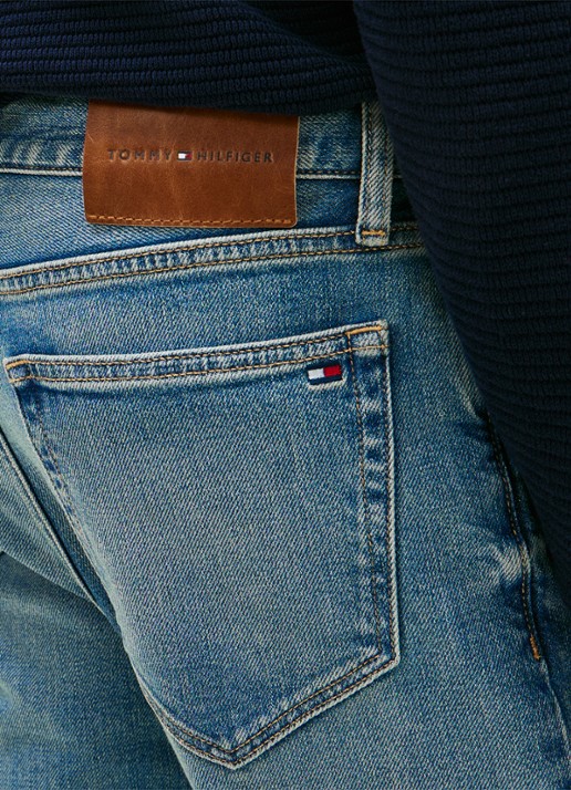 Tommy Hilfiger Straight leg jeans met steekzakken - detail 2 denim