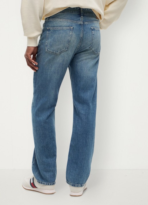 Tommy Hilfiger Straight leg jeans met steekzakken - achterkant 5 denim