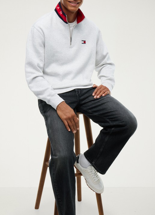 Tommy Hilfiger Straight leg jeans met steekzakken - detail 4 grijs