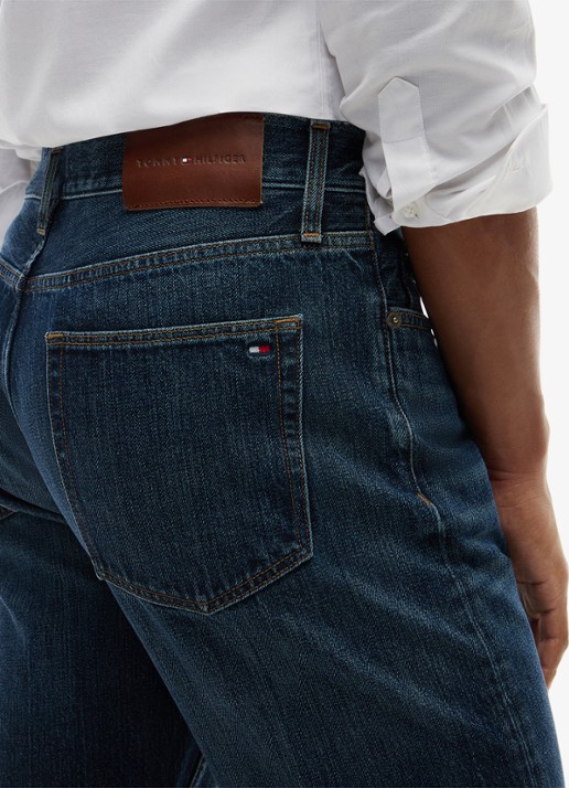 Tommy Hilfiger Straight leg jeans met steekzakken - detail 3 indigo