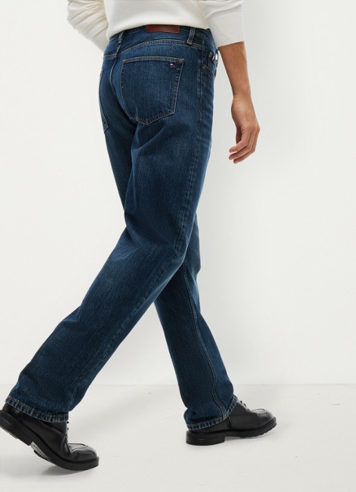 Tommy Hilfiger Straight leg jeans met steekzakken - detail 4 indigo