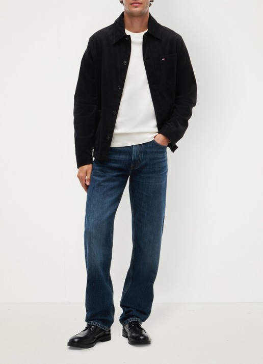 Tommy Hilfiger Straight leg jeans met steekzakken - voorkant 6 indigo