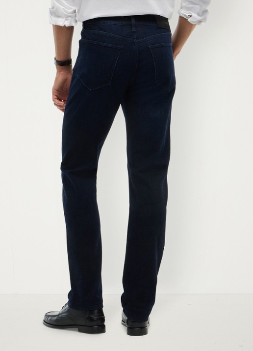 Tommy Hilfiger Straight leg jeans met steekzakken - achterkant 5 donkerblauw