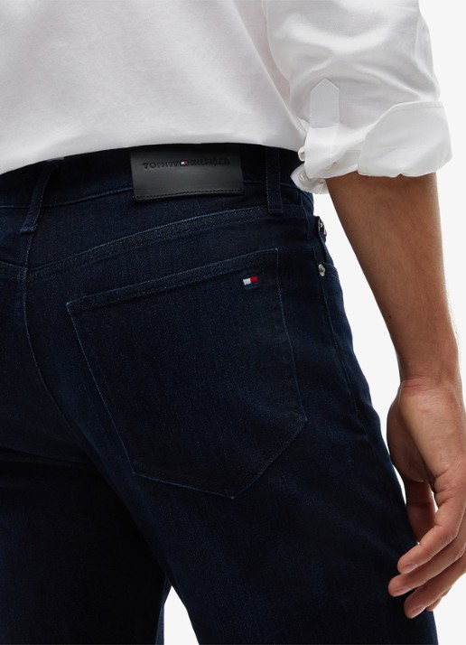 Tommy Hilfiger Straight leg jeans met steekzakken - detail 4 donkerblauw