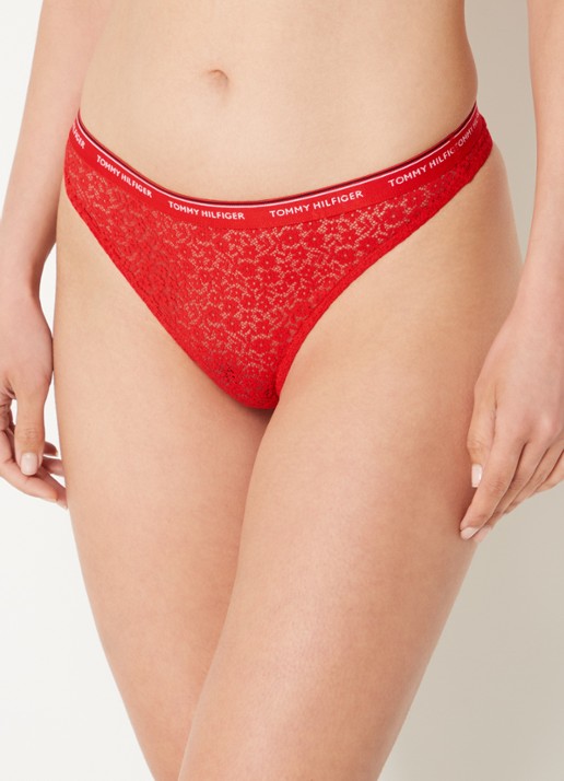 Tommy Hilfiger String van kant in 3-pack