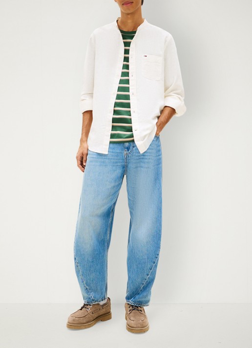 Tommy Hilfiger Sweater in katoenblend - voorkant 5 gebroken wit